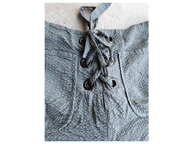 Shorts Eres de algodón gris texturizado - vista 2