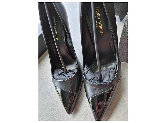 Saint Laurent Décolleté in vernice nera Nero - vista 13