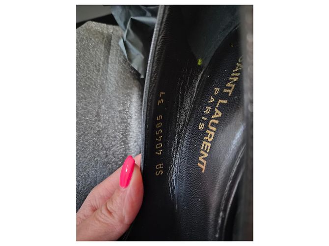 Saint Laurent Décolleté in vernice nera Nero - vista 14