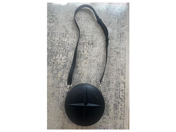 Dior x Stone Island Borsa a Tracolla Rotonda Edizione Limitata Nero - vista 2