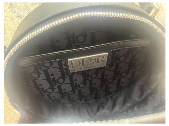 Dior x Stone Island Borsa a Tracolla Rotonda Edizione Limitata Nero - vista 7