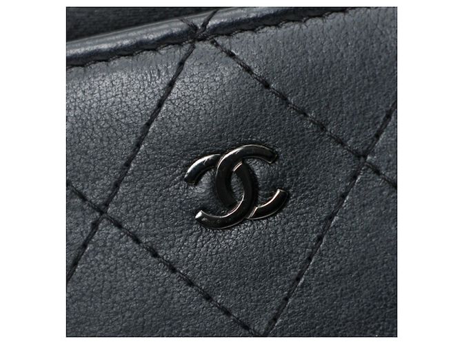 Portafoglio lungo Matelassé Chanel in pelle nera Nero - vista 4
