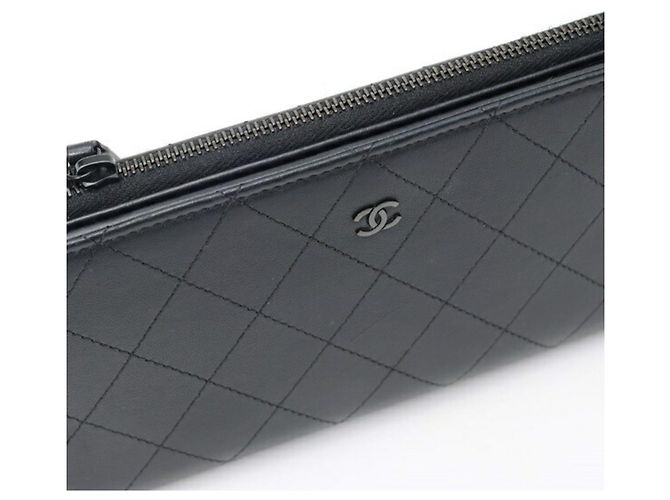 Portafoglio lungo Matelassé Chanel in pelle nera Nero - vista 5