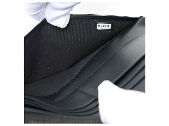 Portafoglio lungo Matelassé Chanel in pelle nera Nero - vista 8