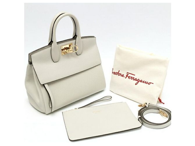 Borsa Studio Salvatore Ferragamo Small Grigio - vista 8