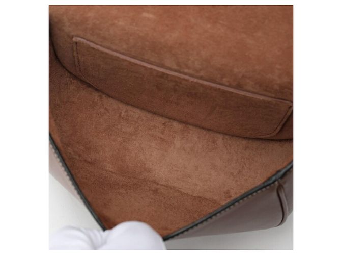 Céline Borsa a Spalla Celine Folco Cuir Triomphe Marrone - vista 8