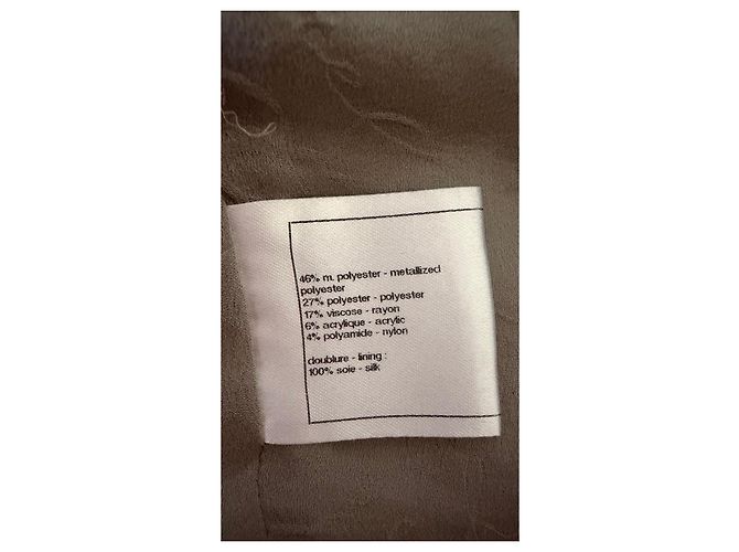 Chanel Tweed-Jacke doppeltreihig Schwarz Weiß Grau - Ansicht 6