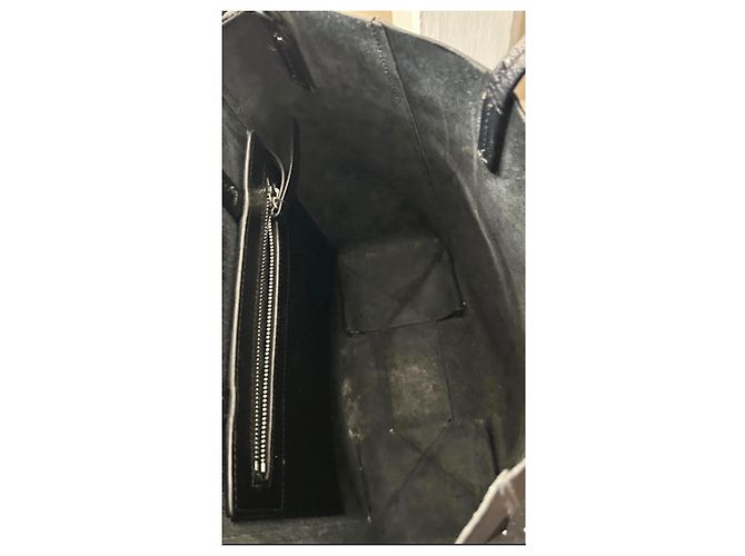 Borsa Cabas Two Way Céline in pelle granulata nera Nero - vista 11