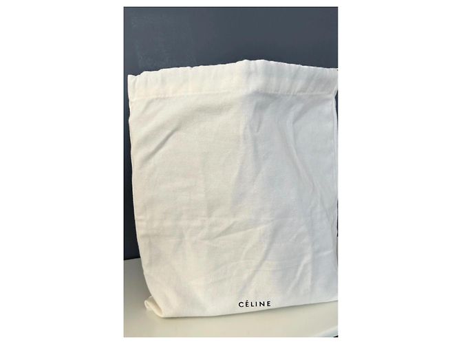 Borsa Cabas Two Way Céline in pelle granulata nera Nero - vista 14