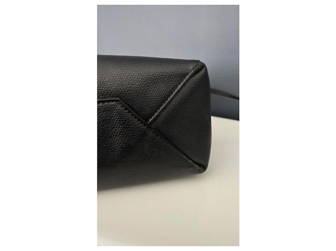 Borsa Cabas Two Way Céline in pelle granulata nera Nero - vista 7