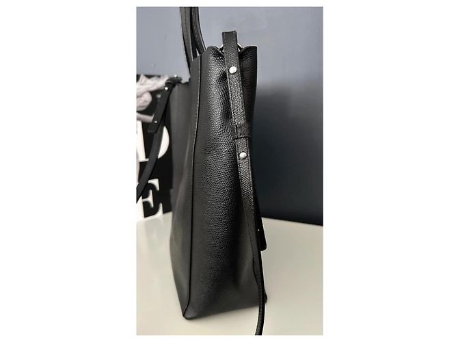Borsa Cabas Two Way Céline in pelle granulata nera Nero - vista 8