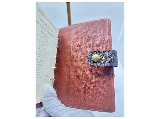 Louis Vuitton Funda de Agenda PM Lona Monogram Castaño Monograma - vista 7