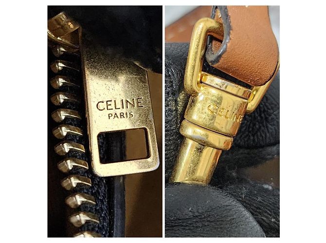 Céline Celine Triomphe Medium Vertical Cabas Tote - Braun/Schwarz Monogramm - Ansicht 4