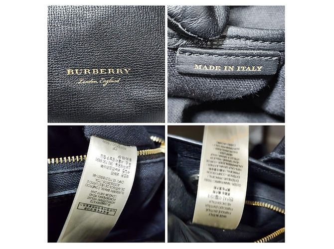 Burberry Derby House Check Small Banner Tote Bag Nera Nero - vista 3