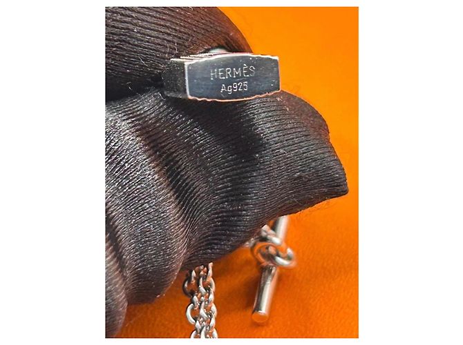 Collana Hermès Chaine d'Ancre Kelly Cadenas Argento - vista 2