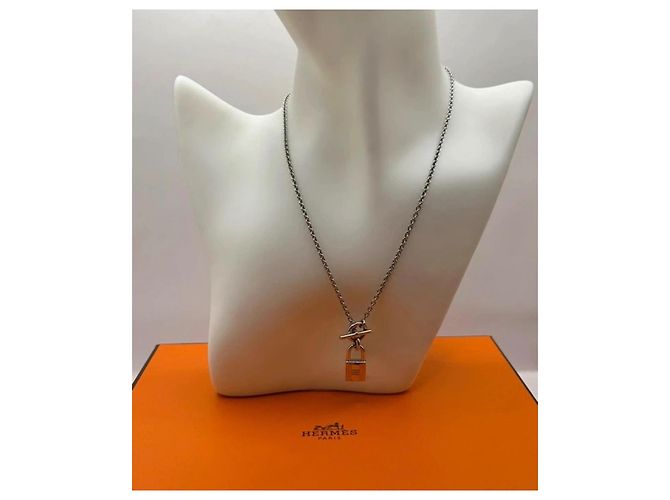 Collana Hermès Chaine d'Ancre Kelly Cadenas Argento - vista 3
