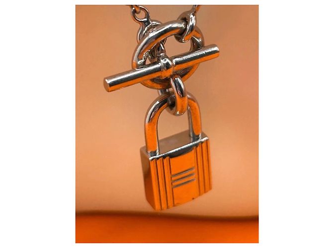 Collana Hermès Chaine d'Ancre Kelly Cadenas Argento - vista 4
