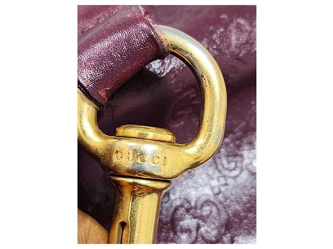 Gucci Guccissima Borsa Hobo Jackie in pelle Bordeaux - vista 5