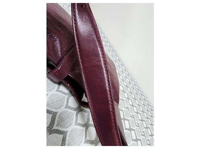 Gucci Guccissima Borsa Hobo Jackie in pelle Bordeaux - vista 7