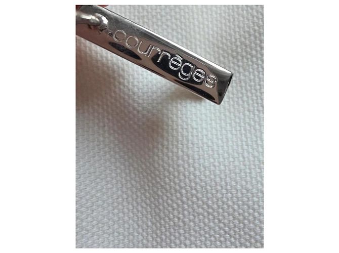 Courreges Courrèges Silver Mono-Loop AC Logo Earring - view 10