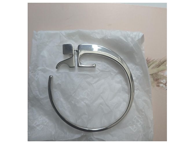Courreges Courrèges Silver Mono-Loop AC Logo Earring - view 2