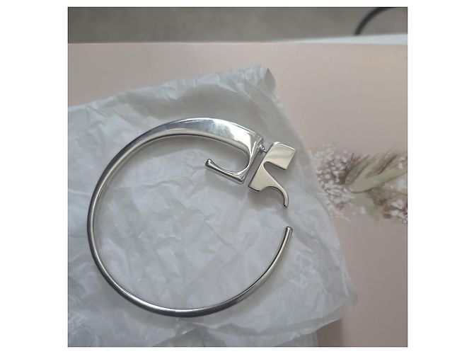 Courreges Courrèges Silver Mono-Loop AC Logo Earring - view 3