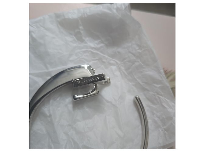 Courreges Courrèges Silver Mono-Loop AC Logo Earring - view 6