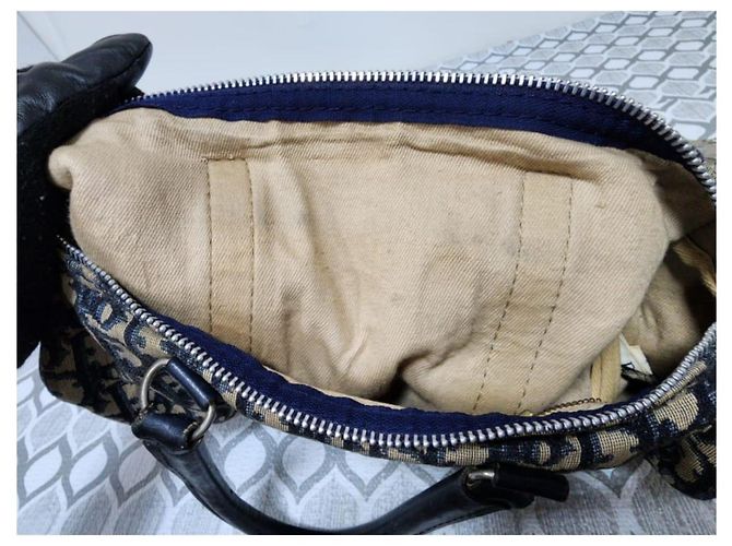 Borsa Boston Christian Dior Trotter Nero/Beige - vista 11