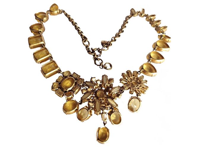 Collier J.Crew Cristallo Giallo Floreale Oro D'oro - vista 7
