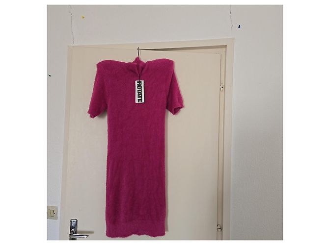 Autre Marque Rotate Birger Christensen Halima Strickkleid Fuchsia Pink - Ansicht 2