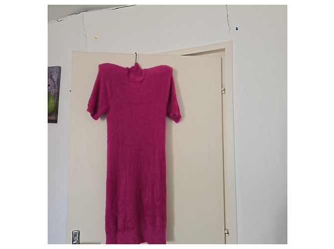 Autre Marque Rotate Birger Christensen Halima Strickkleid Fuchsia Pink - Ansicht 4