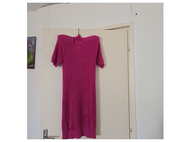Autre Marque Rotate Birger Christensen Halima Strickkleid Fuchsia Pink - Ansicht 5