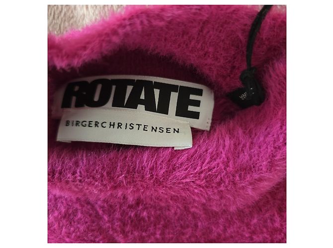 Autre Marque Rotate Birger Christensen Halima Strickkleid Fuchsia Pink - Ansicht 6