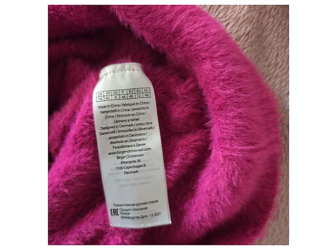 Autre Marque Rotate Birger Christensen Halima Strickkleid Fuchsia Pink - Ansicht 7