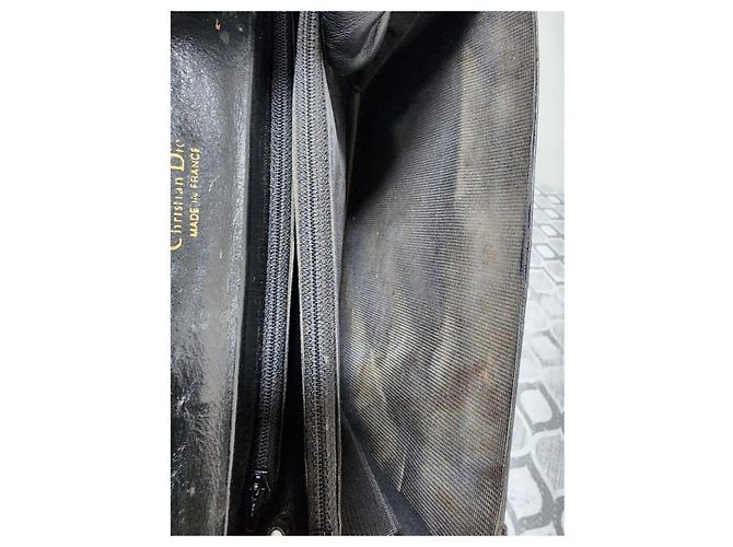 Borsa a tracolla Christian Dior Oblique in tela e pelle nera Nero - vista 10