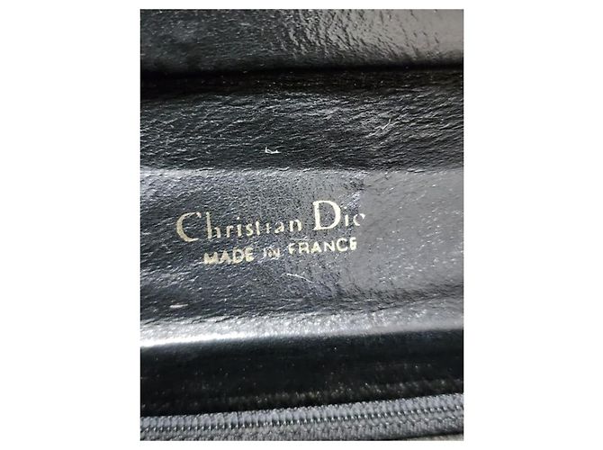 Borsa a tracolla Christian Dior Oblique in tela e pelle nera Nero - vista 3