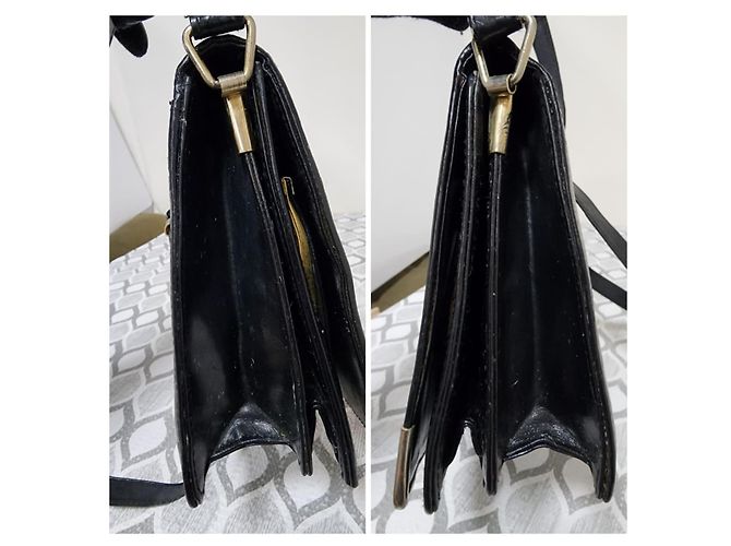 Borsa a tracolla Christian Dior Oblique in tela e pelle nera Nero - vista 5