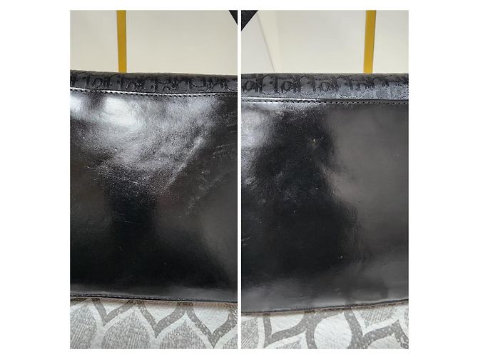 Borsa a tracolla Christian Dior Oblique in tela e pelle nera Nero - vista 9