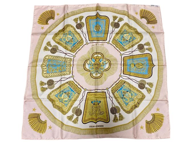 Hermès Sciarpa Hermes Carre 90 POSTE ET CAVALERIE Multicolore - vista 2