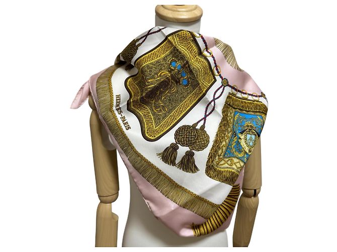 Hermès Sciarpa Hermes Carre 90 POSTE ET CAVALERIE Multicolore - vista 3