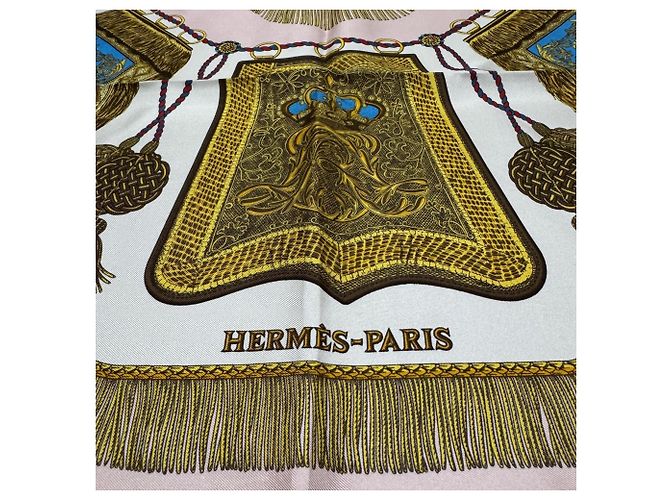 Hermès Sciarpa Hermes Carre 90 POSTE ET CAVALERIE Multicolore - vista 5