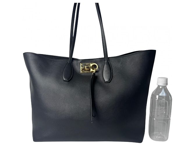 Borsa Tote Salvatore Ferragamo Gancini Nero - vista 10