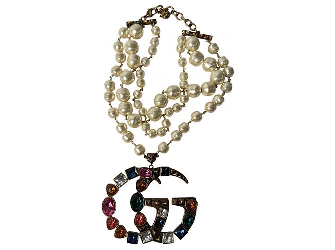 Collana Gucci con logo GG Multicolore - vista 3