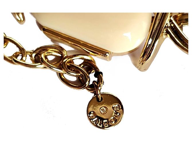 Autre Marque Talbots Statement-Halskette Goldton & Creme Emaille Golden - Ansicht 5
