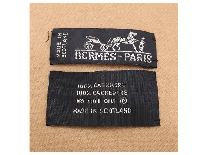 Hermès Stola in cashmere beige Hermes - vista 5