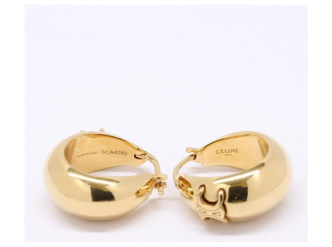 Céline Pendientes Triomphe Bold Hoop en oro Celine Dorado - vista 6