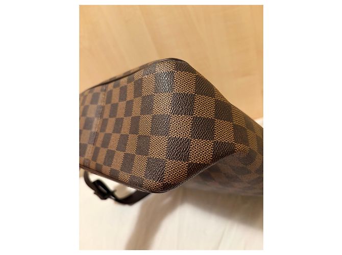 Louis Vuitton Borsa a Tracolla Damier Ebene Marrone - vista 10