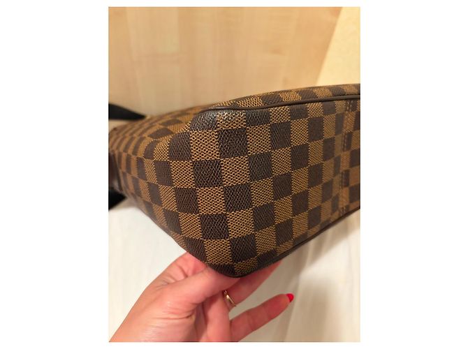 Louis Vuitton Borsa a Tracolla Damier Ebene Marrone - vista 13
