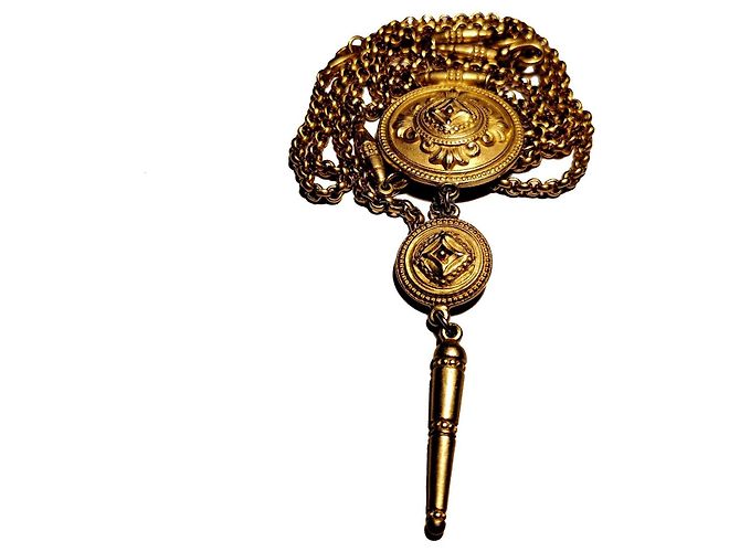 Autre Marque Collana Medaglione Dorata Classiques Entier D'oro - vista 3