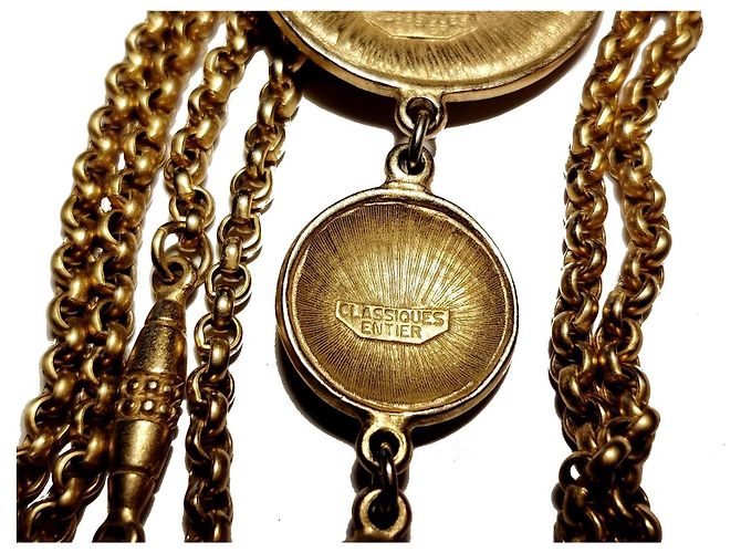 Autre Marque Collana Medaglione Dorata Classiques Entier D'oro - vista 6